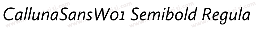 CallunaSansW01 Semibold Regular字体转换